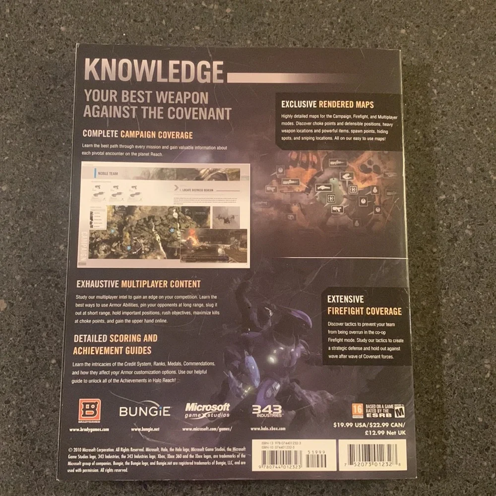 Halo Reach Vintage 2010 Signature Series Guide XBOX 360 Book Magazine